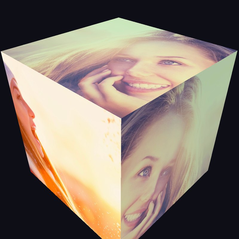 3D Cube blend example